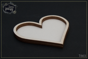Tekturka -T663- shaker box - serce - 8 cm