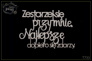 Tekturka -T733- cytat - Zestarzej się przy mnie. Najlepsze dopiero się zdarzy.