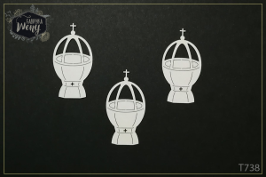 Tekturka -T738- CHRZCIELNICA- 3 sztuki