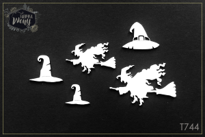 Tekturka -T744- Halloween - CZAROWNICE I ICH CZAPKI
