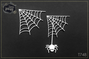 Tekturka -T748- Halloween - PAJĘCZYNY