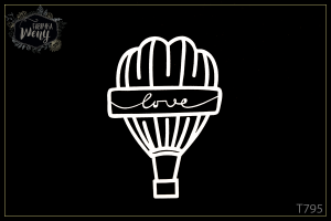 Tekturka -T795- balon miłosny
