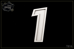 Tekturka -T816- shaker box - cyfra - 1 - jeden