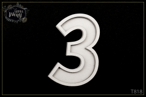 Tekturka -T818- shaker box - cyfra - 3 - trzy