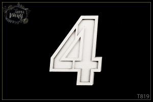 Tekturka -T819- shaker box - cyfra - 4 - cztery