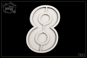 Tekturka -T823- shaker box - cyfra - 8 - osiem