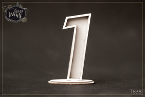 Tekturka 3D -T838- shaker box 3D - cyfra/liczba - 1 - jeden