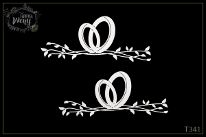 Tekturka -T341- obrączki z gałązkami