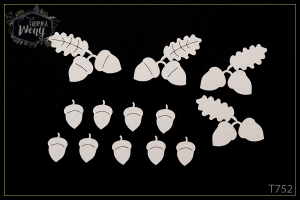 Tekturka -T752- JESIEŃ - żołędzie