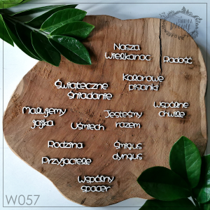 Tekturka -W057- zestaw napisów na ALBUM WIELKANOCNY