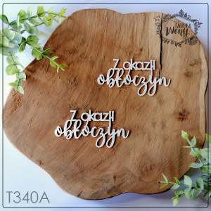 Tekturka -T340A- zestaw 2 szt napisów - Z okazji obłóczyn