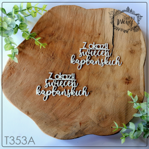 Tekturka -T353A- zestaw 2 szt napisów - Z okazji święceń kapłańskich