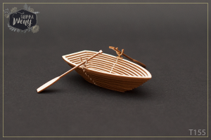 Tekturka 3D -T155- łódka z wiosłami