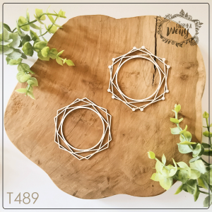 Tekturka -T489- geometryczna ramka 1 - 2 sztuki - Fabryka Magii