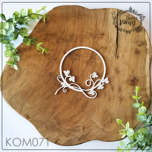 Tekturka -KOM071- ramka komunijna okrągła - Komunia