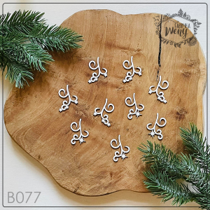 Tekturka - B077 - świąteczne zawijasy - mały arkusz