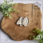 Tekturka -T148- shaker box - cyfra/liczba - 40 - czterdzieści