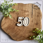 Tekturka -T195- shaker box - cyfra/liczba - 50 -pięćdziesiąt