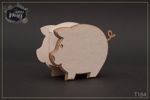Tekturka 3D -T164- świnka skarbonka 1
