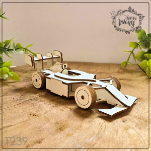 Tekturka 3D -T239 - samochód formuła / formułka / wyścigówka