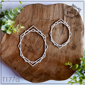 Tekturka -T177A- ramki geometryczne owalne - zestaw 2 szt
