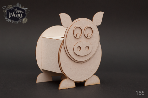 Tekturka 3D -T165- świnka skarbonka 2