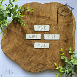 Tekturka -T249- SZKOŁA - tabliczka "DZIĘKUJĘ" - 4 szt