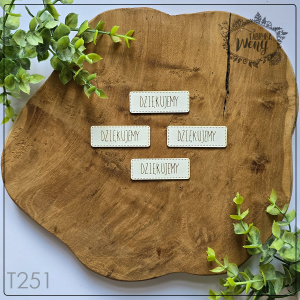 Tekturka -T251- SZKOŁA - tabliczka "DZIĘKUJEMY" - 4 szt