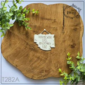 Tekturka -T282A- SZKOŁA - tabliczka cytat "Trzeba mieć wielkie serce, żeby uczyć małych ludzi"