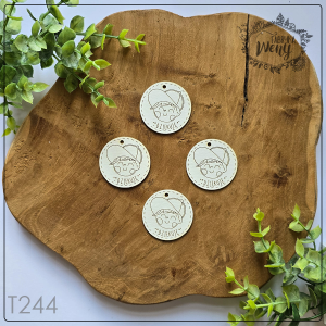 Tekturka -T244- SZKOŁA - dzieciaki szkolniaki - zawieszki "Dziękuję" - chłopcy - 4 szt