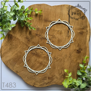 Tekturka -T483 - ramki idealne na ścianki boxa - 2 szt - średnica 8 cm 