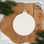 Tekturka -B070- zawieszka bombka 12,5x14 cm - Boże Narodzenie