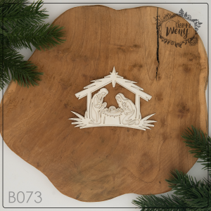 Tekturka -B073- warstwowa szopka bożonarodzeniowa - 11 cm