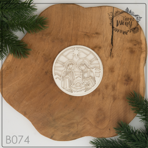 Tekturka -B074- warstwowe koło witraż- Święta Rodzina 