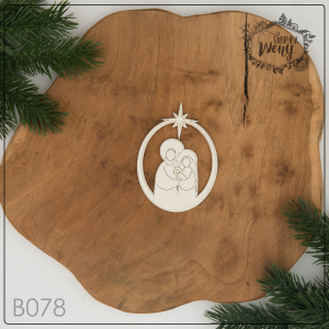 Tekturka -B078- Święta Rodzina w owalu