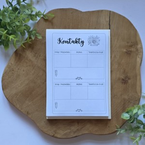 Notes A6 -N013-  ADRESOWNIK - wkład