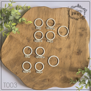 Tekturka metryczka -T003- kółka luzem - 2 komplety