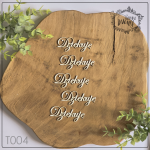 Tekturka -T004- napis Dziękuję - 5 szt