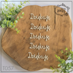 Tekturka -T057- SZKOŁA - napis Dziękuję zestaw 5 szt