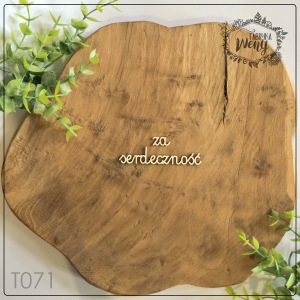 Tekturka -T071- napis - za serdeczność