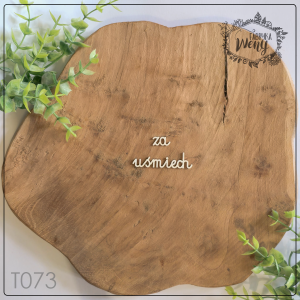 Tekturka -T073- napis - za uśmiech