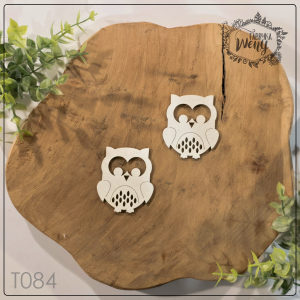 Tekturka -T084- SZKOŁA - sowa - 2 szt