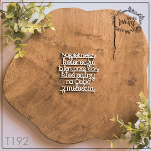 Tekturka -T192- cytat - Najpiękniejszy kolor oczu...