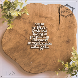 Tekturka -T193- cytat - Oto jest miłość...