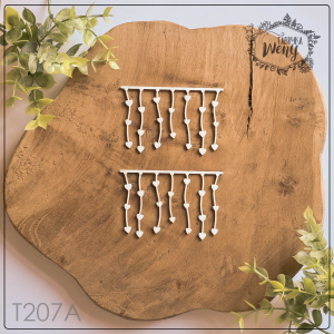 Tekturka -T207A- deszcz serc