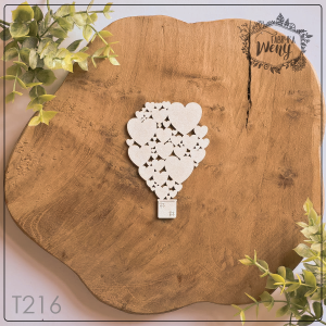 Tekturka -T216- balon z serc