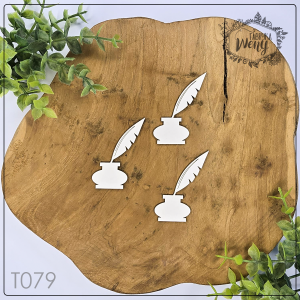 Tekturka -T079- SZKOŁA - kałamarz - 3 szt zestaw