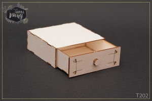 Tekturka 3D -T202- szuflada / szufladka 7,5 X 7,5 cm