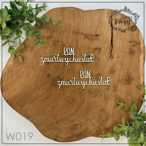 Tekturka -W019- napis "Pan Zmartwychwstał" - 2 szt - Wielkanoc