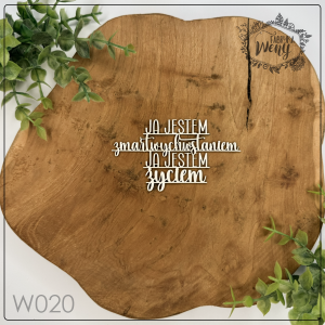 Tekturka -W020- napis "Ja jestem zmartwychwstaniem, Ja jestem życiem" - Wielkanoc